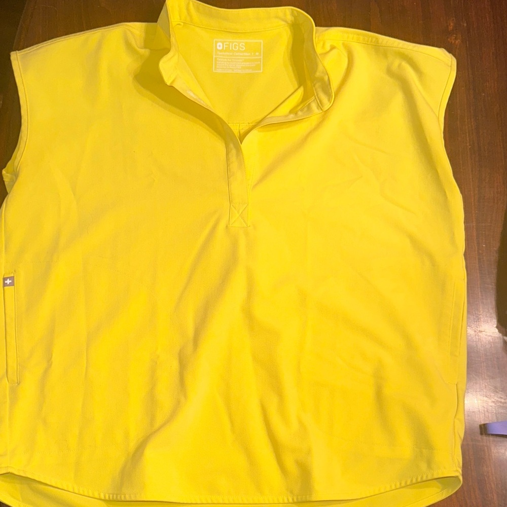 Figs Vibrant Yellow Sleeveless Shirt